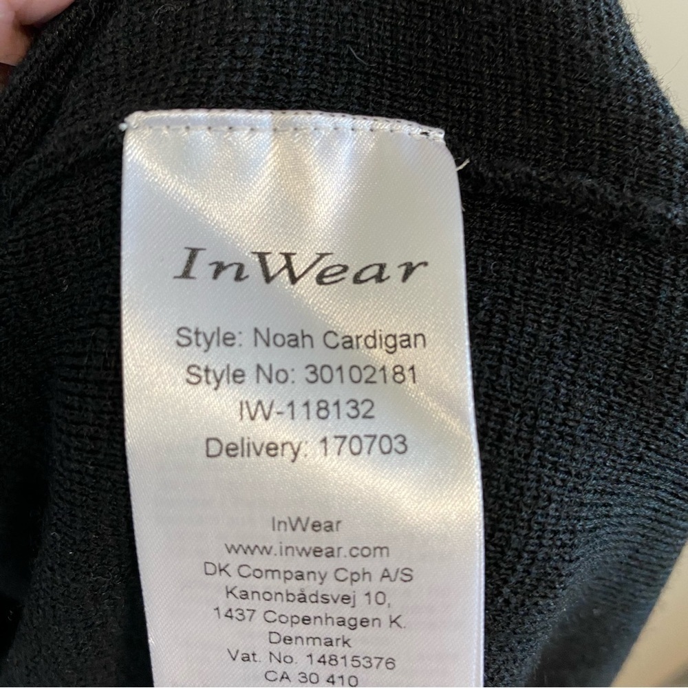 InWear - Black Wool Blend Sleeveless Noah Cardigan - M - China - Picture 9 of 12